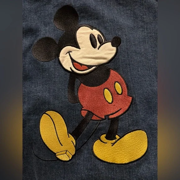Disneyland Denim Jacket Embroidered Mickey Mouse - Picture 7 of 10
